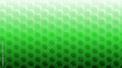 Abstract background with geometric hexagonal pattern. Technological pattern of six-accounts in shades of green.