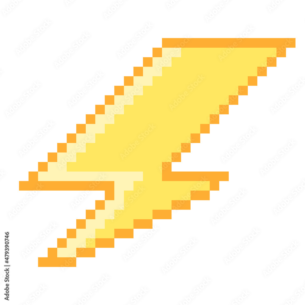 Fototapeta premium Pixel illustration of a lightning
