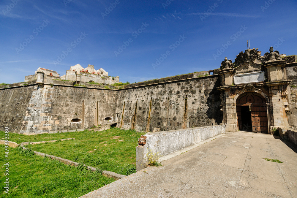 Fuerte Da Graça, construido por el Conde de Lippie en el Siglo XVIII, en el lugar que ocupaba una antigua ermita dominica.Elvas, Alentejo, Portugal, europa