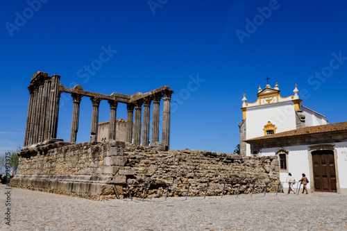 templo de Diana, templo romano de Evora, I a.C,patrimonio de la humanidad, Evora,Alentejo,Portugal, europa