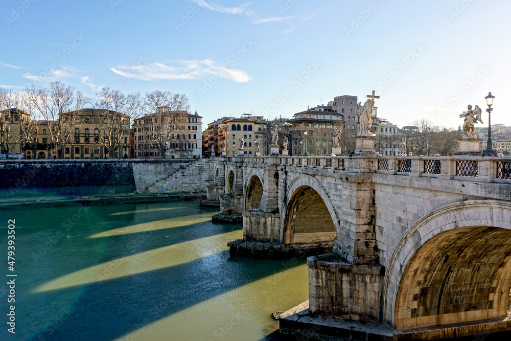 View on Rome and the river Tiber