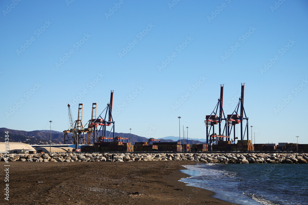 Logistic terminal port in Malaga, Spain