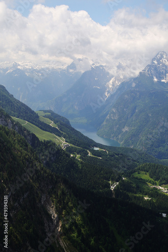 The view from Imbachhorn mountain to Zell am See, Austria © nastyakamysheva