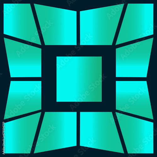 Abstract background, banner, template. Geometric shapes on a black background. Vector illustration.