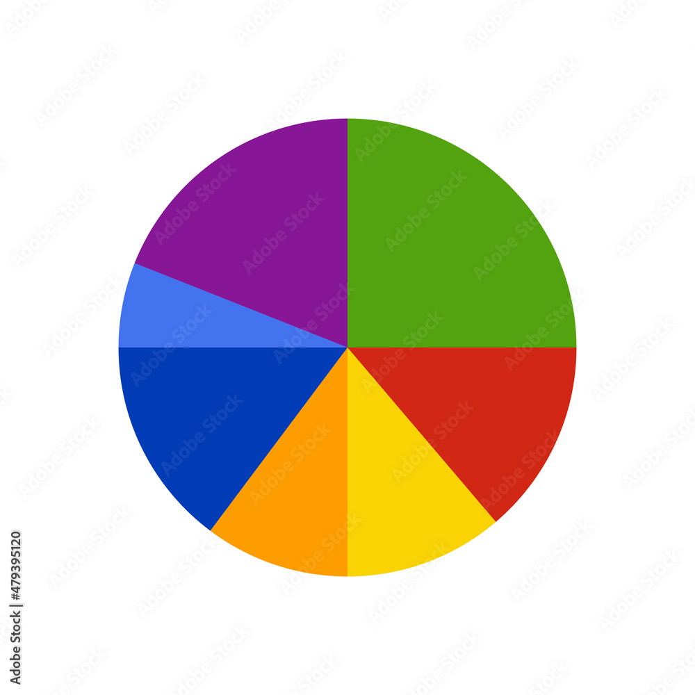 Fototapeta premium Color circle infographic presentation. Vector object isolated on white background