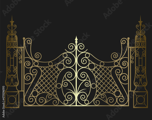 golden vintage gate