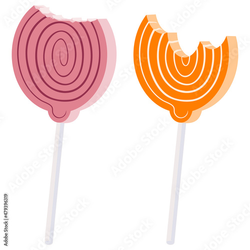 Lollipop. Sweet candy. Illustration for internet and mobile website.