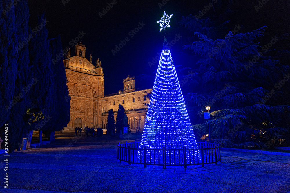 Arbol De Navidad Salamanca 2021 Iluminación Ciudad Navidad Stock Photo ...