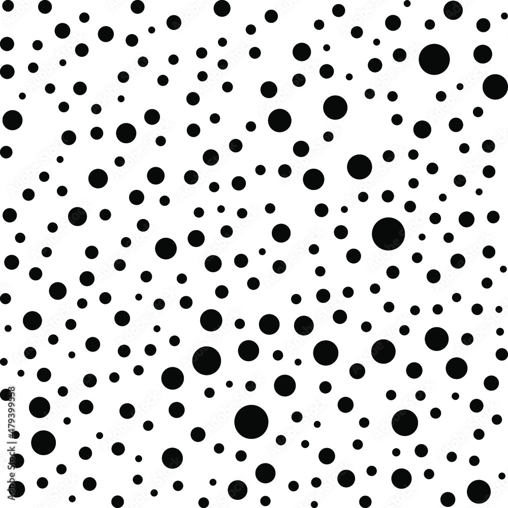 Black polka dots random pattern background. Grunge texture. Vector illustration. Black polka dots random pattern background. Grunge texture. Vector illustration.