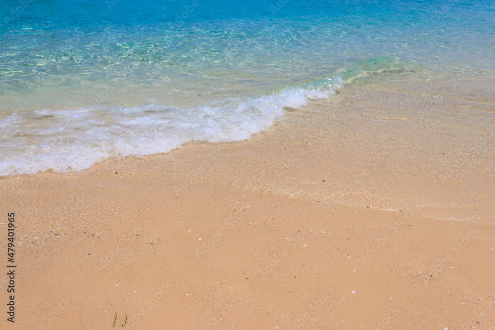 Soft wave of ocean on sandy beach Soft wave of ocean on sandy beach
