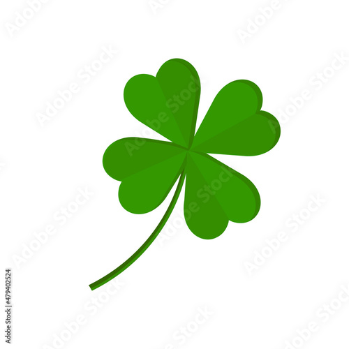 Obraz na płótnie leaf clover isolated on white background,vector w salonie