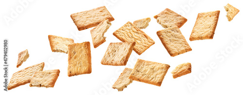 Fotografie, Obraz Crispbread, italian snack cookies isolated on white background