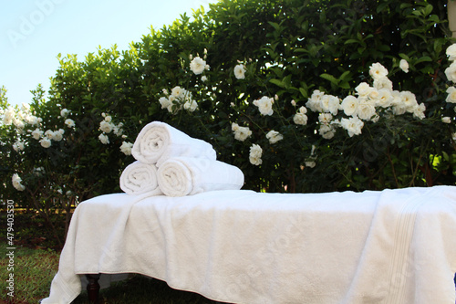 relaxing garden spa