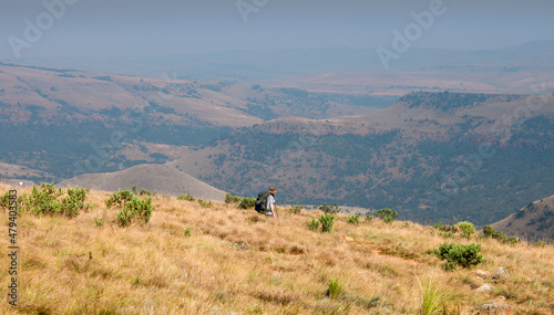 hiking in the mountains