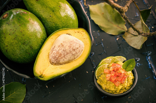 Avocado Tropical Tree Fruit, half without seed