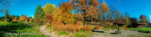 Golden autumn in the city Park