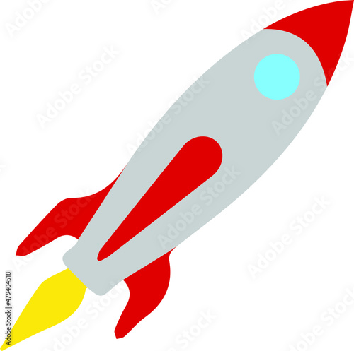 Rocket Icon design vector.
