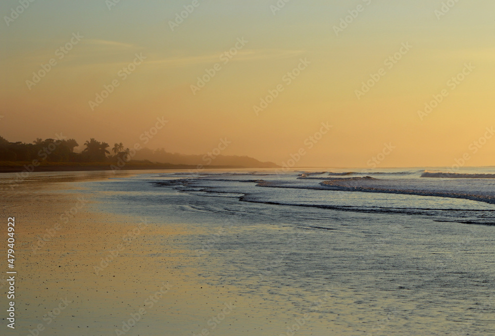 Misty Sunrise Over Pacific Ocean Dream Landscape
