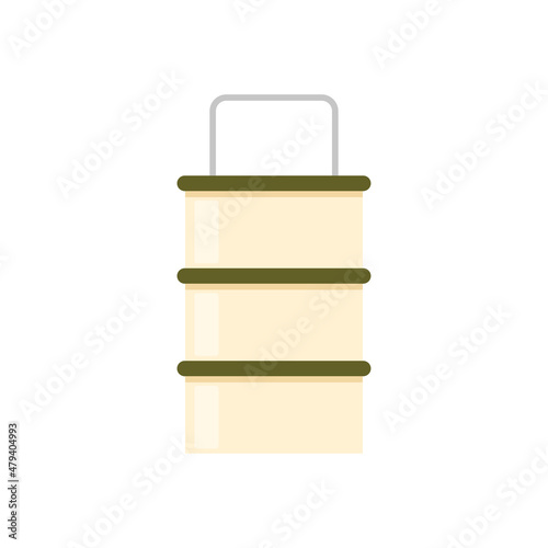 Pinto food carrier four layer for food packaging vector. on white background kitchenware object isolated.