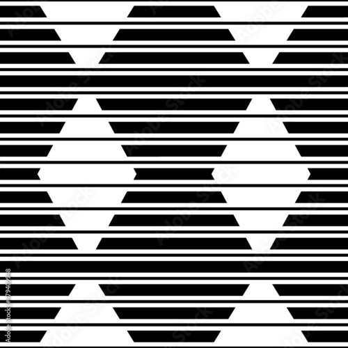 Lines, stripes, strokes, diamonds seamless pattern. Abstract wallpaper. Modern ornate. Striped image. Lined background. Linear ornament. Line shapes. Stripe forms. Stripy digital paper. Vector art