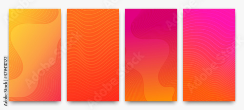 Modern colorful gradient background with wave lines