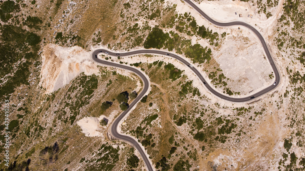 road in the mountains on the Llogara pass in Albania. road in the mountains on the Llogara pass in Albania.