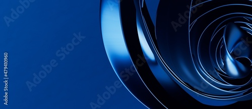 Blue 3D Vertical Wave Lines...