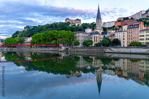 Saint George's footbridge in Lyon