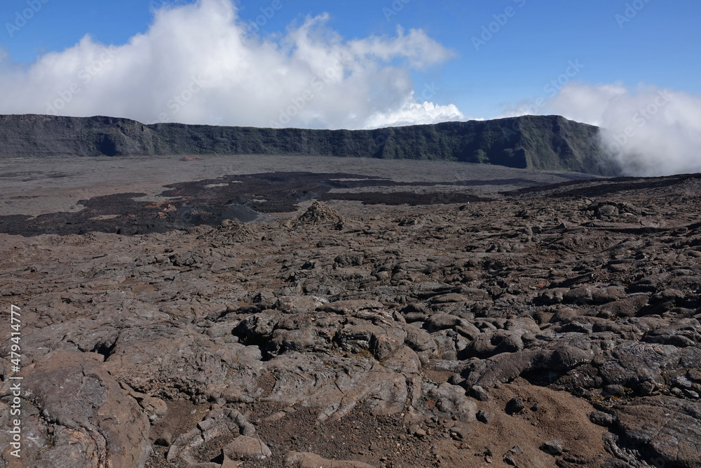 Ascension du Piton de la Fournaise sur l'île de la Réunion