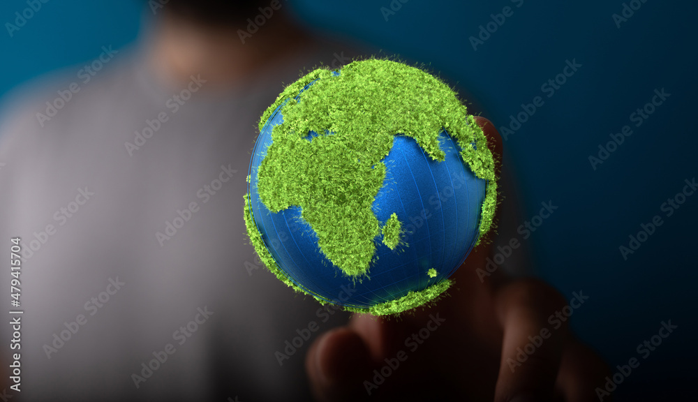 Ecology and green environment concept - 3D rendering Ecology and green environment concept - 3D rendering