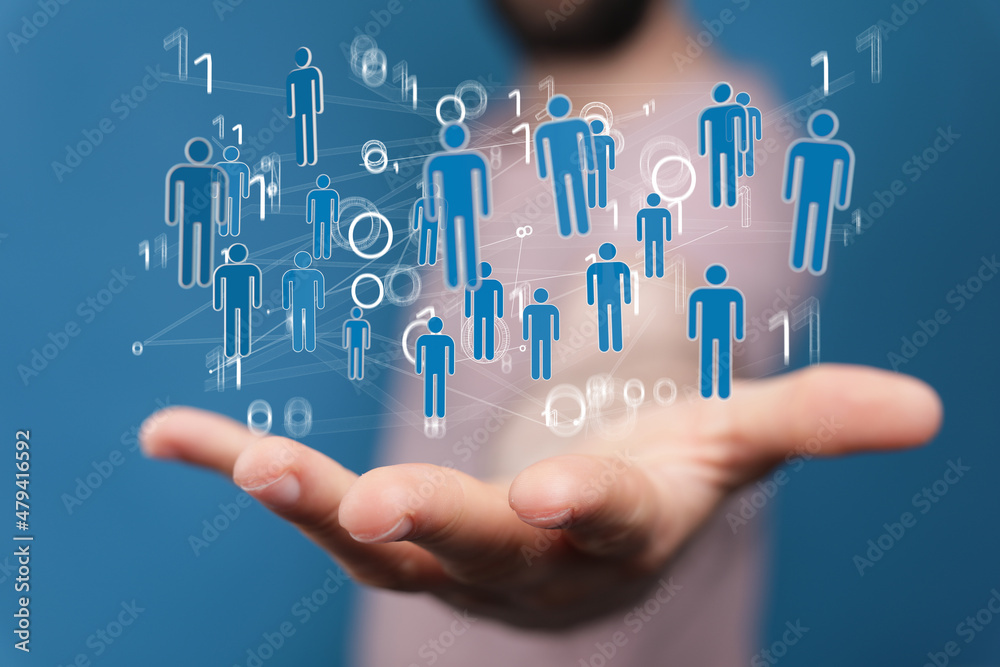 Business and communications group digital Business and communications group digital