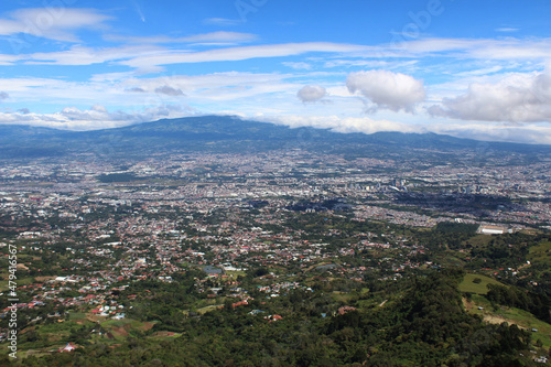 View of the Metropolitan Area of Costa Rica  GAM  from Cerros de Escazu Protected Area