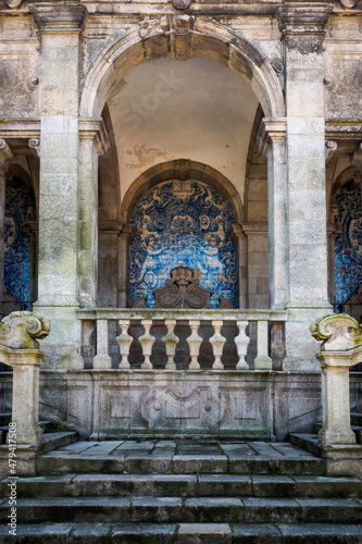 Azulejos of the secondary entrance of the Se Cathedral in Porto