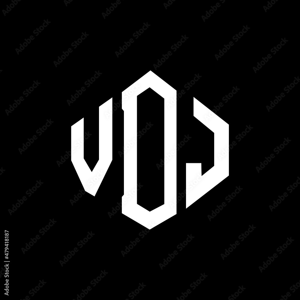 VDJ letter logo design with polygon shape. VDJ polygon and cube shape logo design. VDJ hexagon vector logo template white and black colors. VDJ monogram, business and real estate logo. VDJ letter logo design with polygon shape. VDJ polygon and cube shape logo design. VDJ hexagon vector logo template white and black colors. VDJ monogram, business and real estate logo.