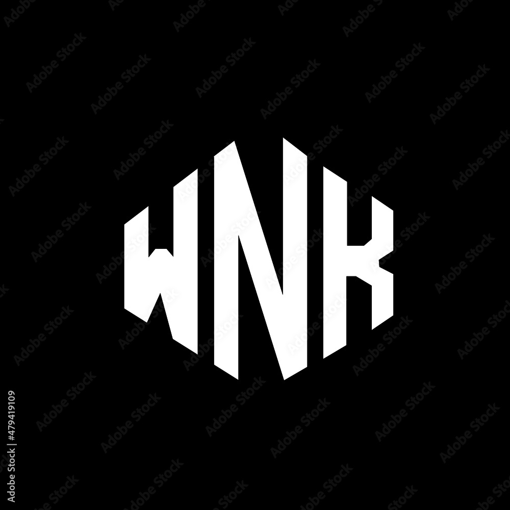 WNK letter logo design with polygon shape. WNK polygon and cube shape logo design. WNK hexagon vector logo template white and black colors. WNK monogram, business and real estate logo. WNK letter logo design with polygon shape. WNK polygon and cube shape logo design. WNK hexagon vector logo template white and black colors. WNK monogram, business and real estate logo.