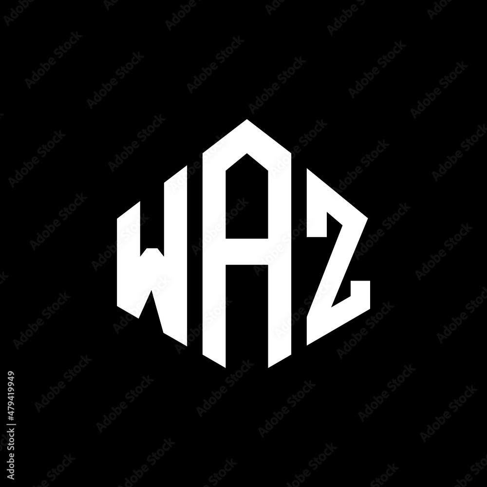 WAZ letter logo design with polygon shape. WAZ polygon and cube shape logo design. WAZ hexagon vector logo template white and black colors. WAZ monogram, business and real estate logo. WAZ letter logo design with polygon shape. WAZ polygon and cube shape logo design. WAZ hexagon vector logo template white and black colors. WAZ monogram, business and real estate logo.