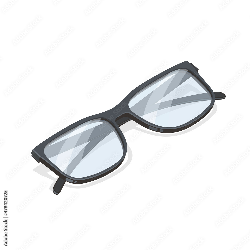 Glasses isometric in modern style. Modern vector design .