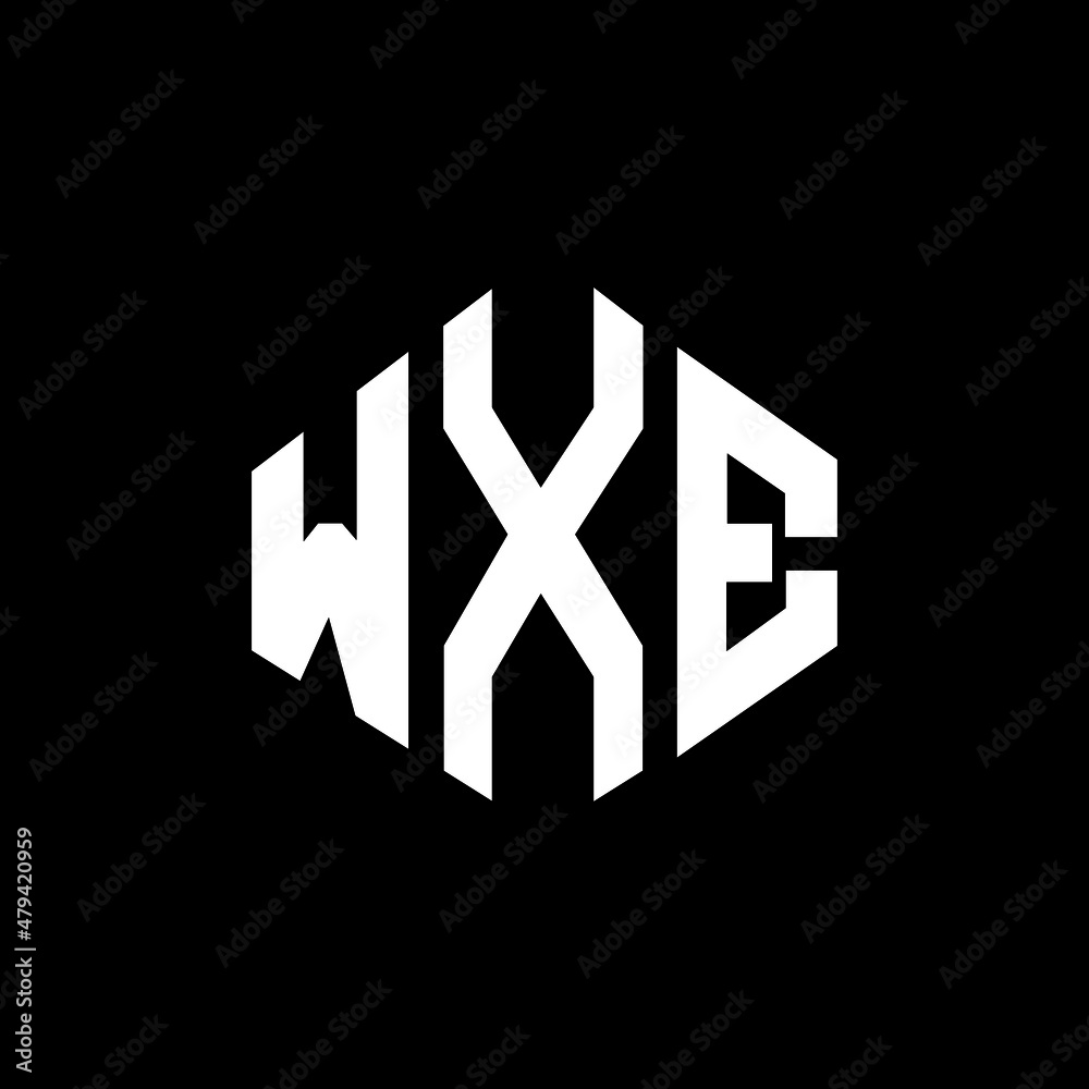 WXE letter logo design with polygon shape. WXE polygon and cube shape logo design. WXE hexagon vector logo template white and black colors. WXE monogram, business and real estate logo. WXE letter logo design with polygon shape. WXE polygon and cube shape logo design. WXE hexagon vector logo template white and black colors. WXE monogram, business and real estate logo.