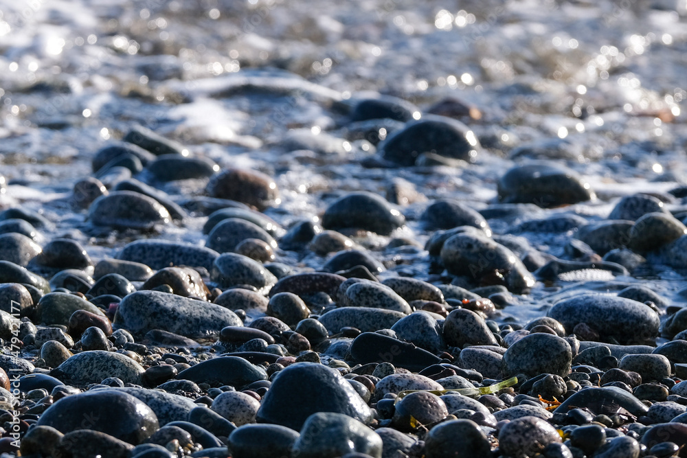 Obraz premium Pebble beach background