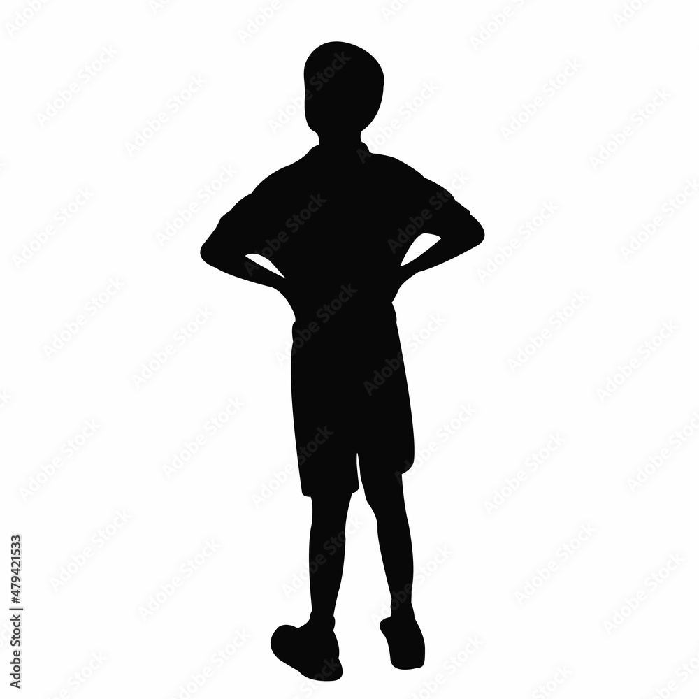 Obraz premium a boy body silhouette vector