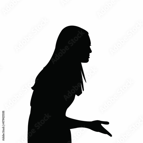 a woman head silhouette vector