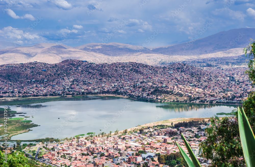 Panoramic view of the city of Cochabamba. Bolivia