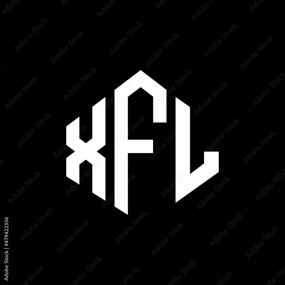 XFL letter logo design with polygon shape. XFL polygon and cube shape logo design. XFL hexagon vector logo template white and black colors. XFL monogram, business and real estate logo. XFL letter logo design with polygon shape. XFL polygon and cube shape logo design. XFL hexagon vector logo template white and black colors. XFL monogram, business and real estate logo.