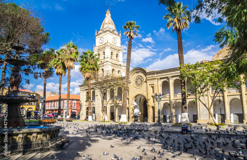 14 de Septiembre Square and Catedral Metropolitana, Cochabamba Bolivia 
