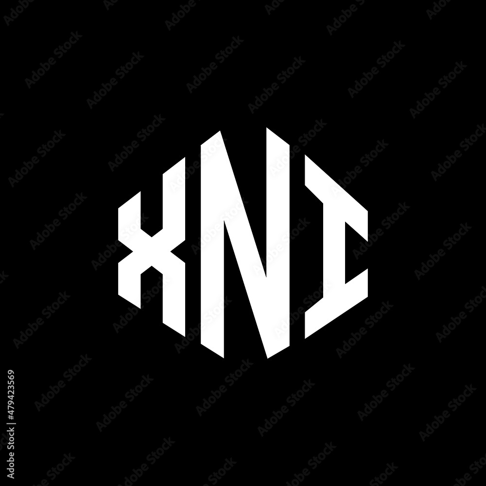 XNI letter logo design with polygon shape. XNI polygon and cube shape logo design. XNI hexagon vector logo template white and black colors. XNI monogram, business and real estate logo. XNI letter logo design with polygon shape. XNI polygon and cube shape logo design. XNI hexagon vector logo template white and black colors. XNI monogram, business and real estate logo.
