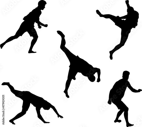jumping male silhouette