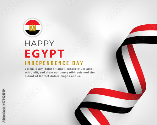 Happy Egypt Independence Day July 23th Celebration Vector Design Illustration. Template for Poster, Banner, Advertising, Greeting Card or Print Design Element