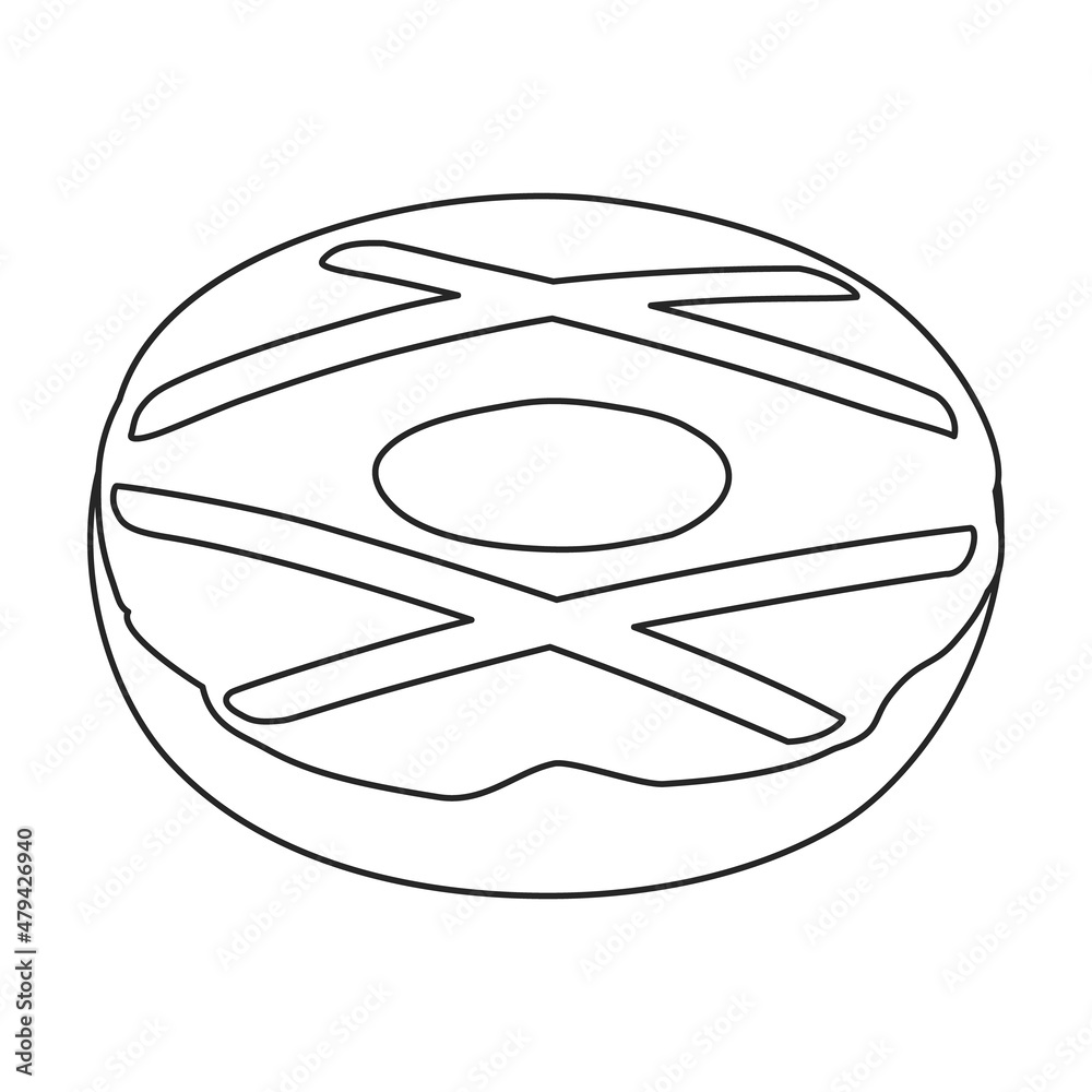 Pink doughnut vector icon.Outline vector icon isolated on white background pink doughnut. Pink doughnut vector icon.Outline vector icon isolated on white background pink doughnut.