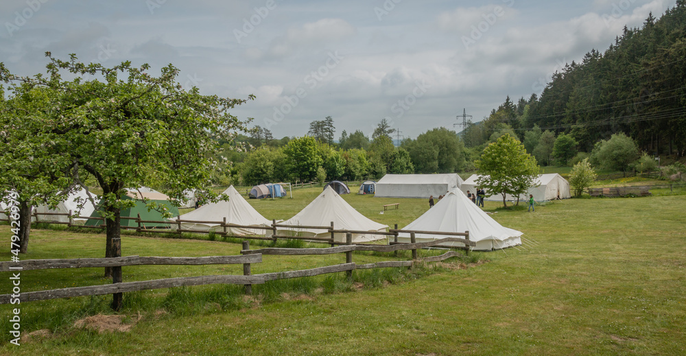 Tents of a youth camp