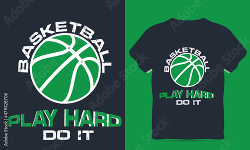 Play Hard  basketball concept t-shirt Vector design, Ready to print